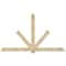 Ekena Millwork Kennewick Rough Sawn Timber Gable Bracket, Douglas Fir, 108"W x 63"H x 2"D x 6"F, 14/12 Pitch GBW108X63X0206KEN00RDF - alternate 1